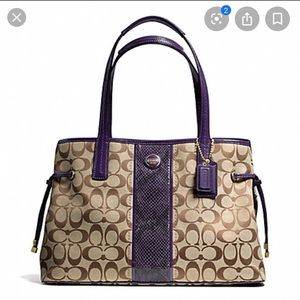 *NEW* SIGNATURE STRIPE PYTHON STRIPE CARRYALL